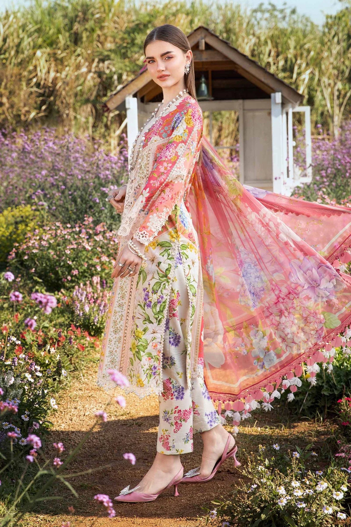 3 Piece Printed Lawn Suit | MPT-2509-B