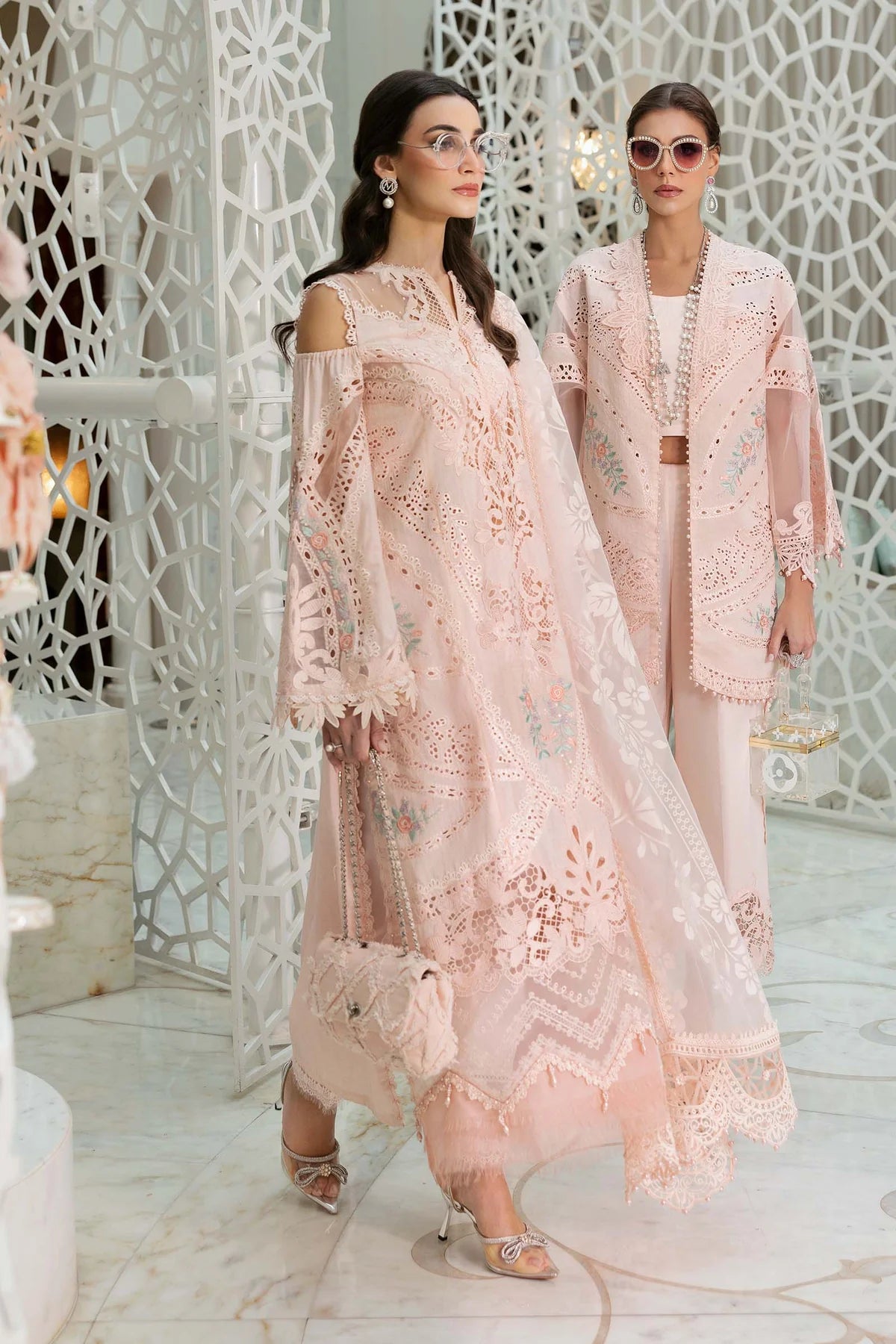 3 Piece Embroidered Dobby Lawn Suit | D-2513-A