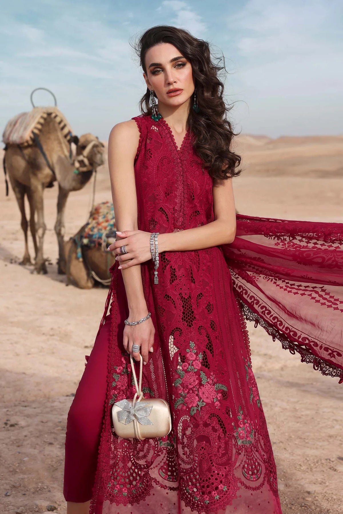 3 Piece Embroidered Lawn Suit | D-2504-A