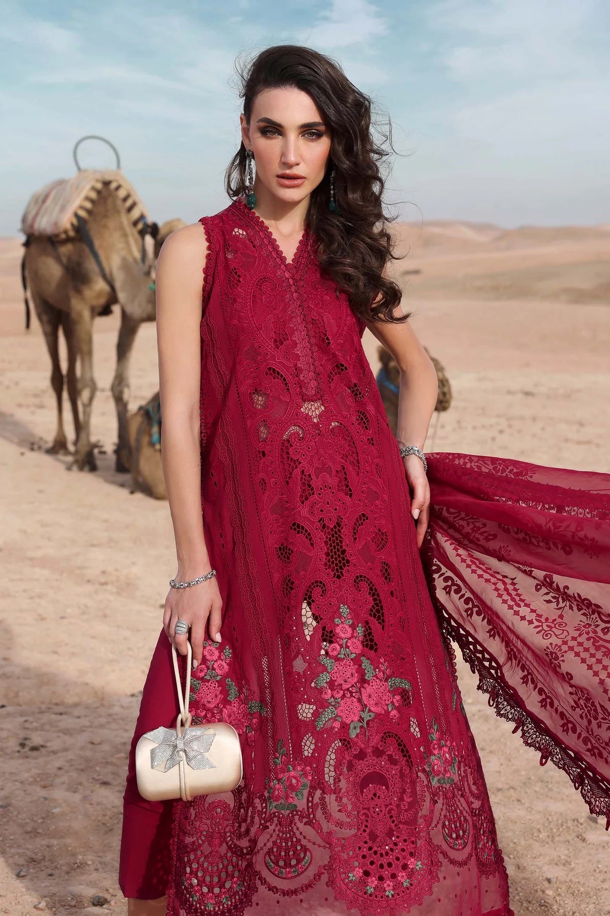 3 Piece Embroidered Lawn Suit | D-2504-A
