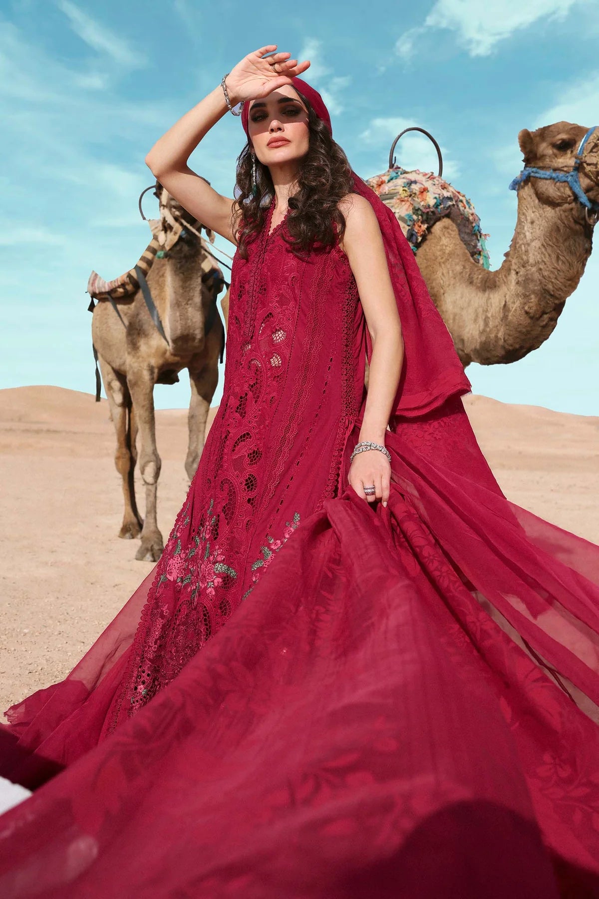 3 Piece Embroidered Lawn Suit | D-2504-A
