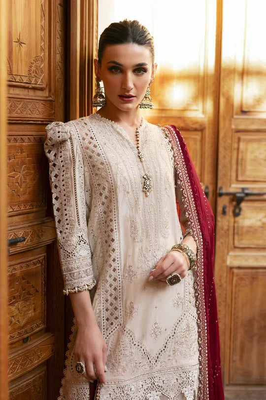 3 Piece Embroidered Lawn Suit | D-2511-B