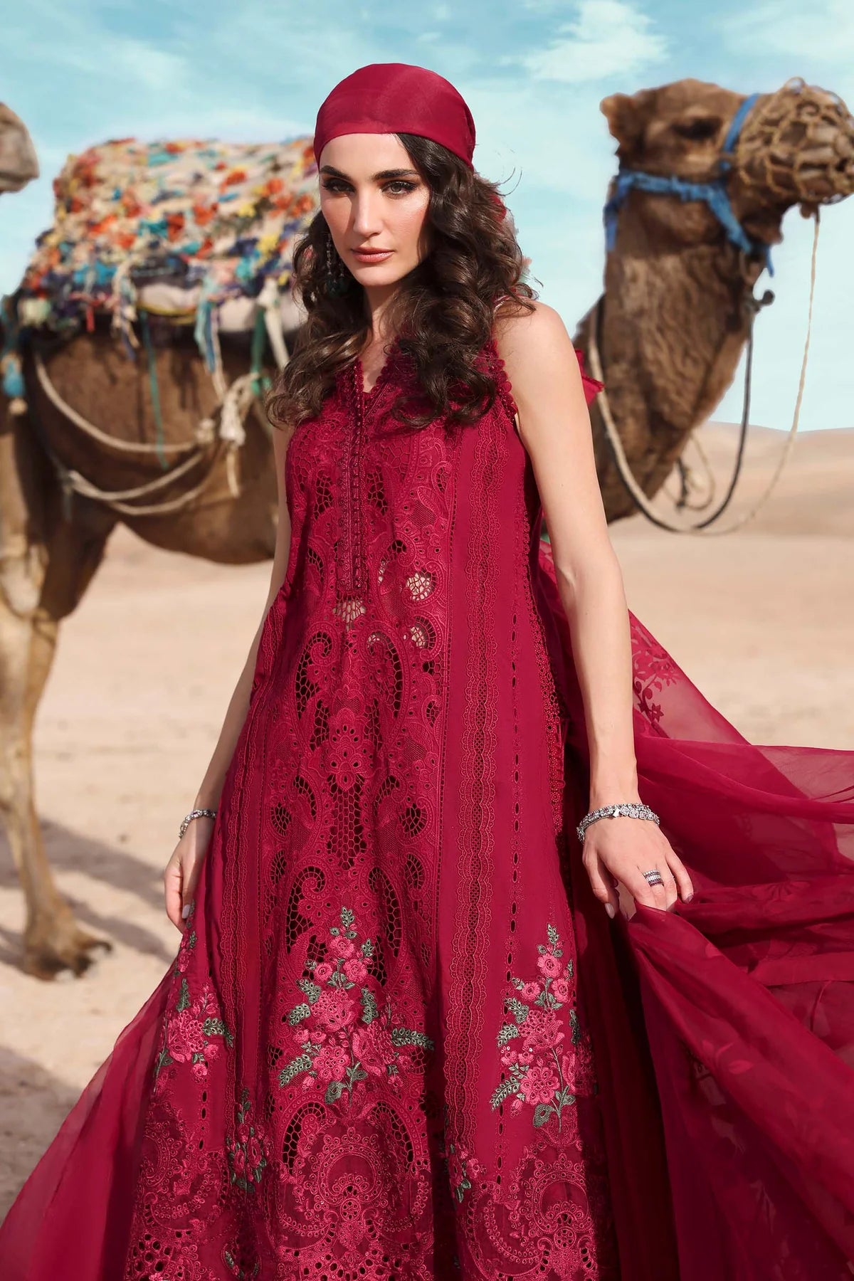 3 Piece Embroidered Lawn Suit | D-2504-A