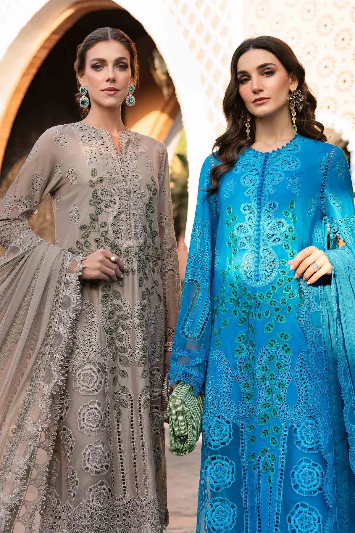 3 Piece Embroidered Lawn Suit | D-2503-B