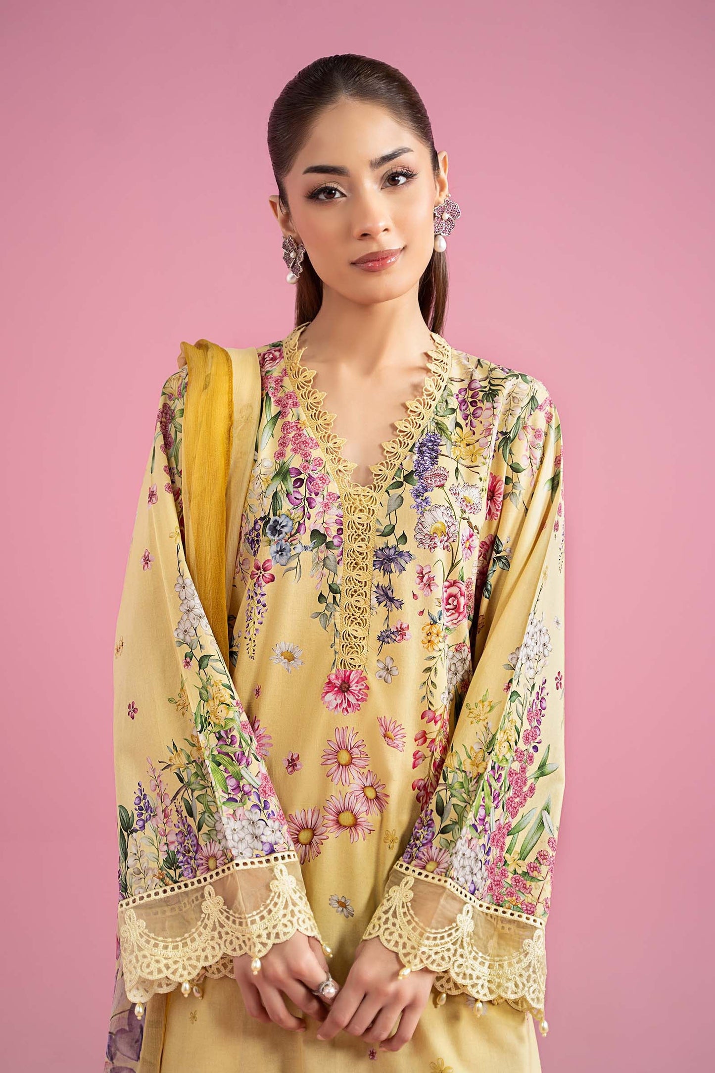 3 Piece Embroidered Lawn Suit | MPS-2603-A