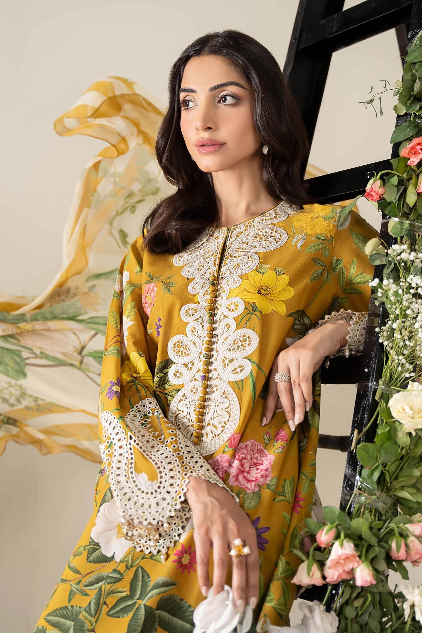3 Piece Embroidered Lawn Suit | MPS-2604-B