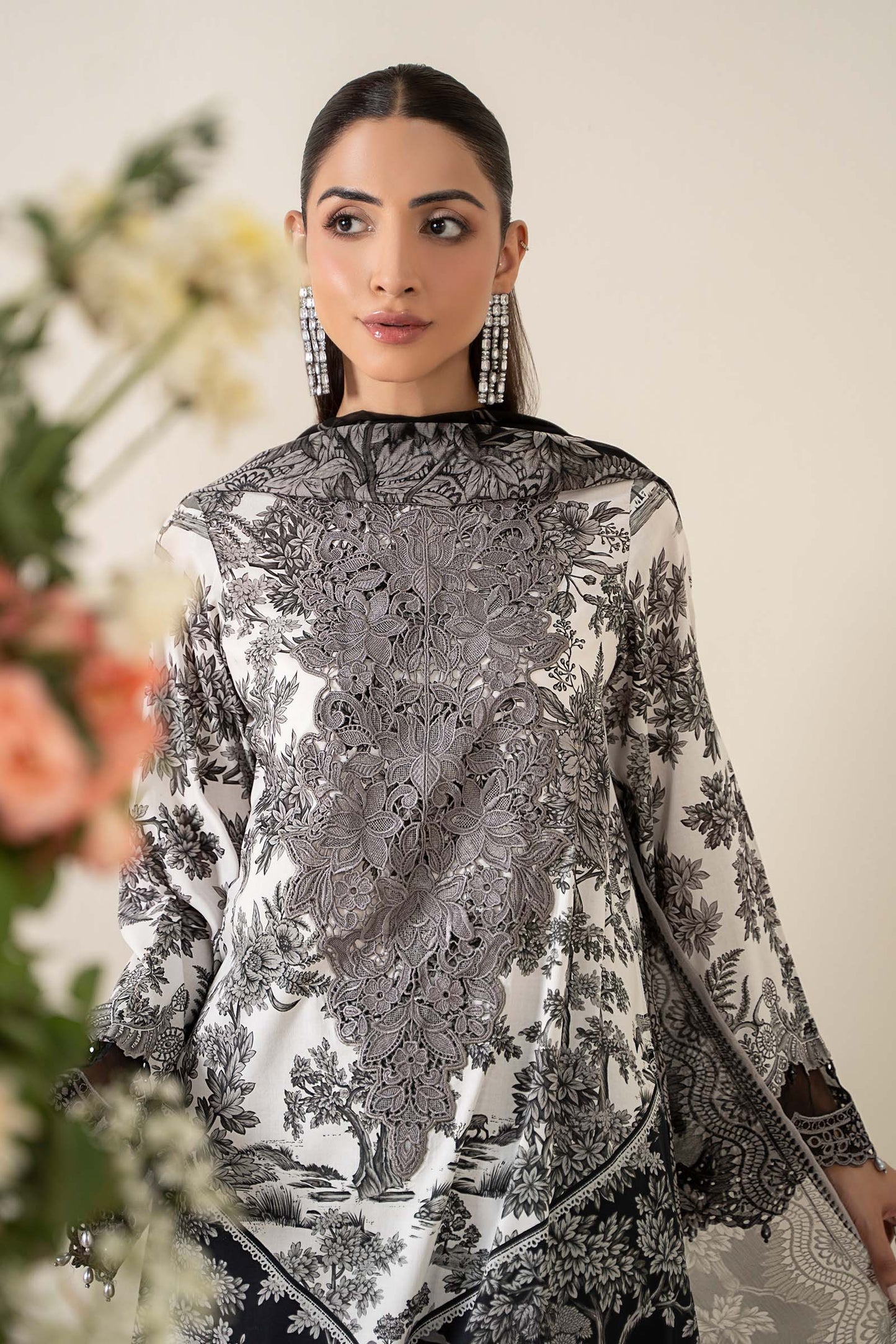 3 Piece Embroidered Lawn Suit | MPS-2608-B