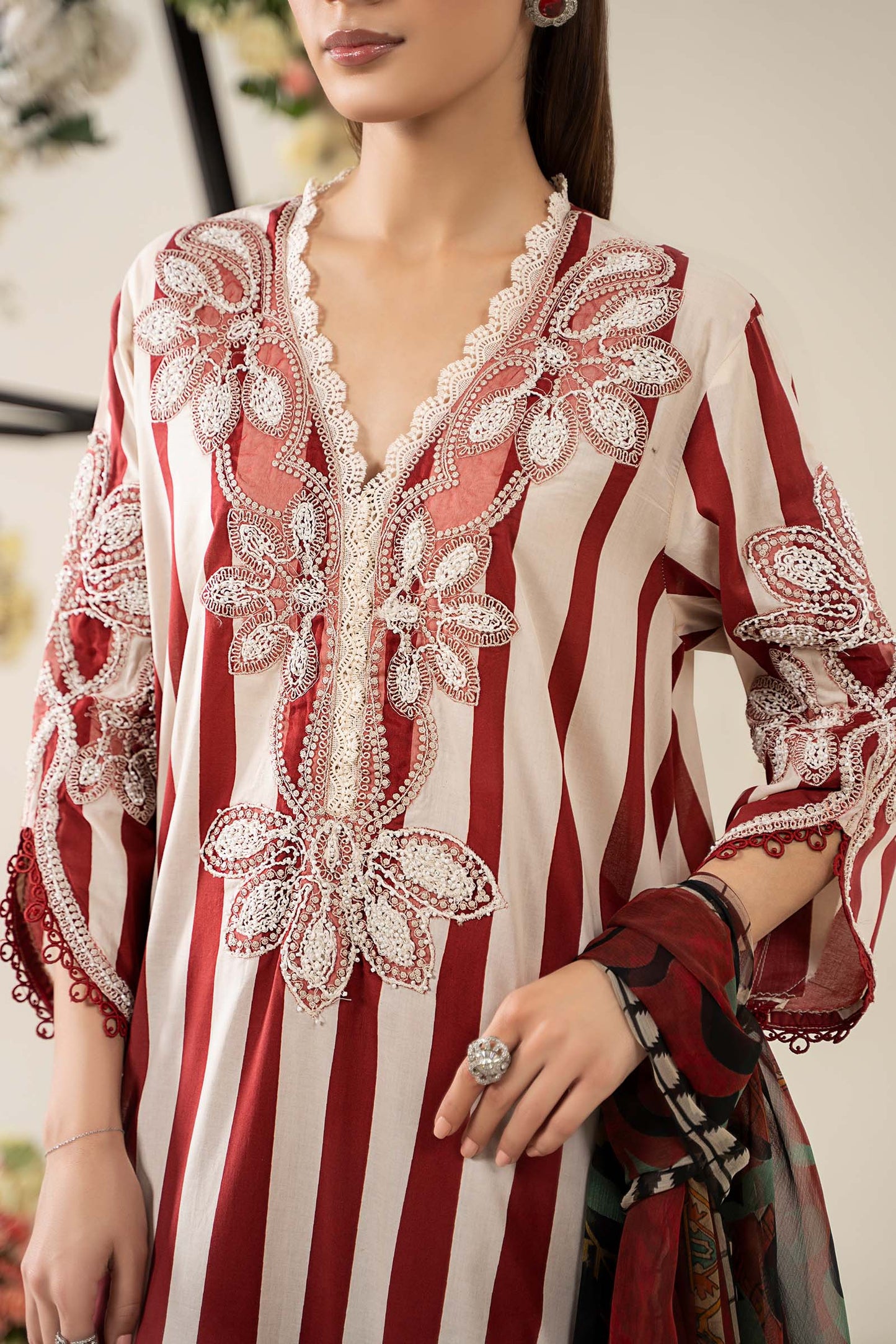 3 Piece Embroidered Lawn Suit | MPS-2609-A