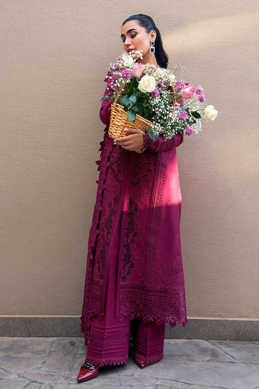 Buy Qalamkar FK-11 VIOLET – 3-Piece Lawn Suit | Tayaba