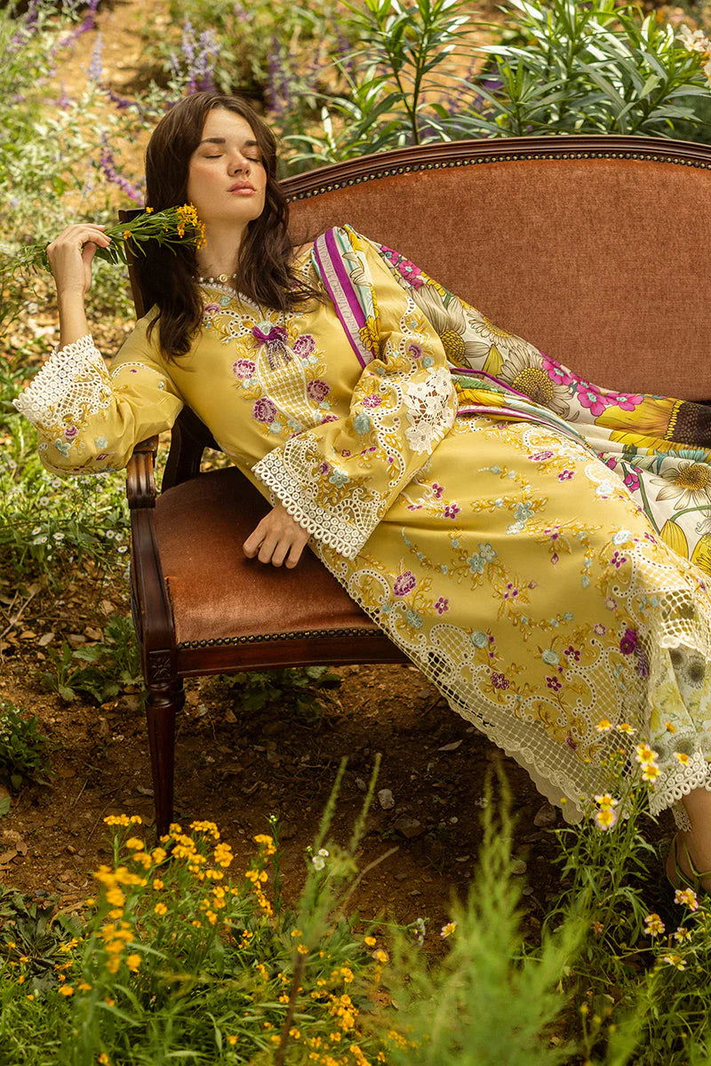 Hemline Secret Garden Spring Summer Faded Sunflower 202
