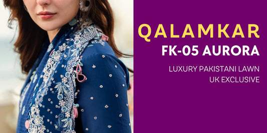 Tayaba Qalamkar FK-05 AURORA: The Ultimate Luxury Pakistani Lawn – UK Exclusive