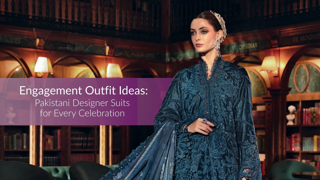 Engagement outfit ideas with Pakistani designer suits