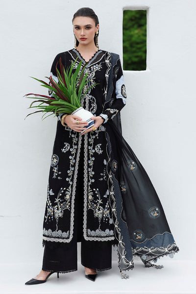 Black Chikankari Embroidered Linen 3-Pc Suit