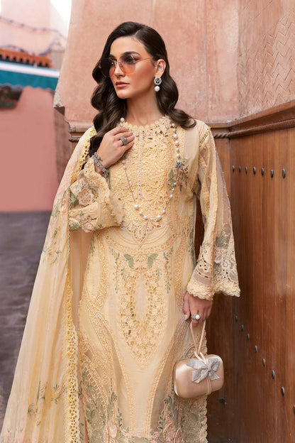 3 Piece Embroidered Organza Suit | D-2509-A