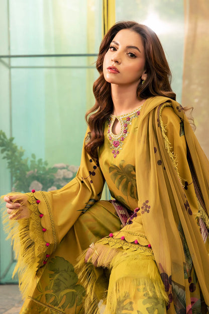3 Pc Unstitched Printed Lawn Suit | MB-CUS25-710A