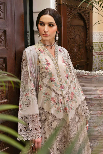3 Piece Embroidered Lawn Suit | D-2514-B