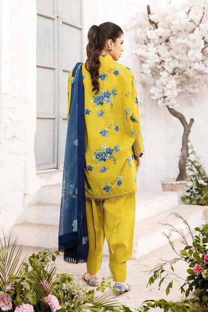 3 Pc Unstitched Printed Lawn Suit | MB-CUS25-702A