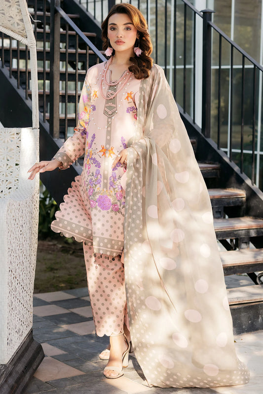 3-PC Unstitched Printed Lawn Collection CP5-08 | Premium Quality