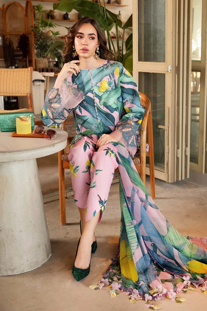 3 Piece Printed Lawn Suit | MPT-2503-B