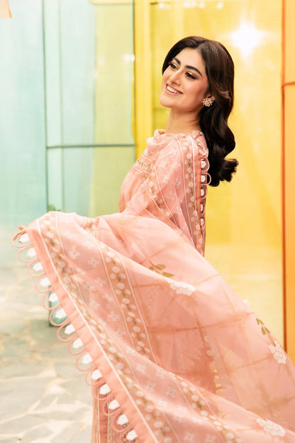 3 Pc Unstitched Printed Lawn Suit | MB-CUS25-711B