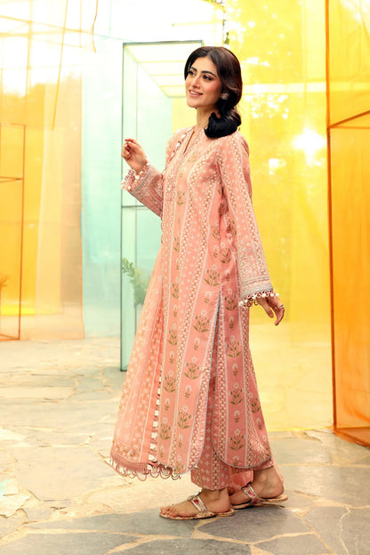 3 Pc Unstitched Printed Lawn Suit | MB-CUS25-711B