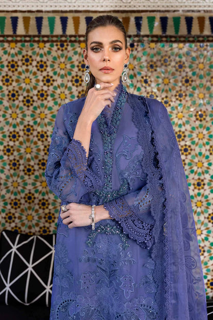 3 Piece Embroidered Organza Suit | D-2506-B