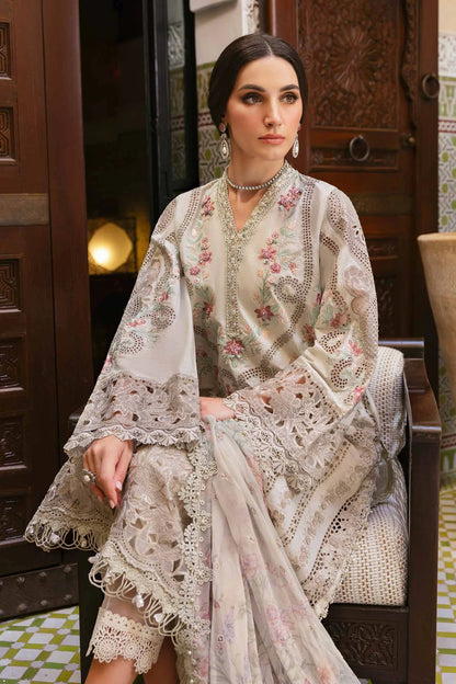 3 Piece Embroidered Lawn Suit | D-2514-B