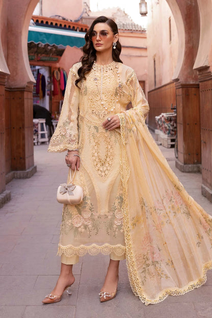 3 Piece Embroidered Organza Suit | D-2509-A
