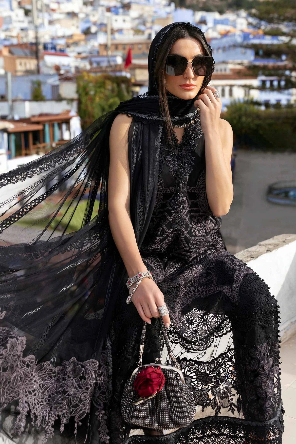 3 Piece Embroidered Lawn Suit | D-2512-B