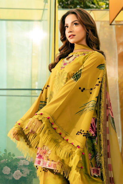 3 Pc Unstitched Printed Lawn Suit | MB-CUS25-710A