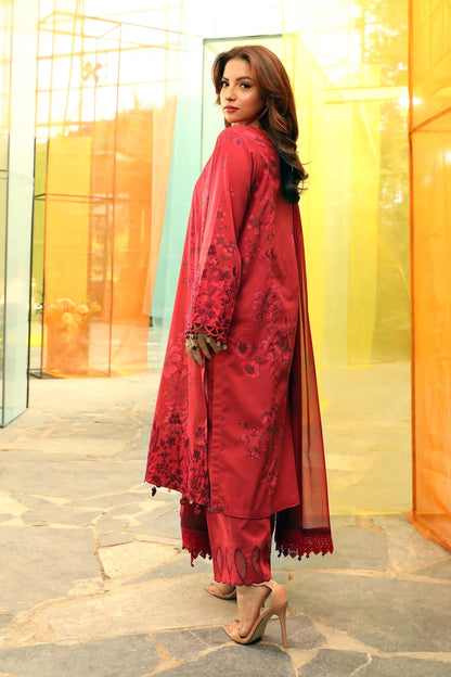 3 Pc Unstitched Printed Lawn Suit | MB-CUS25-706A