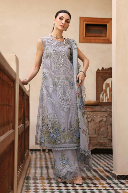 3 Piece Embroidered Organza Suit | D-2509-B