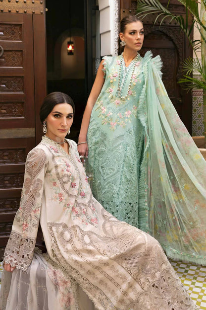 3 Piece Embroidered Lawn Suit | D-2514-B