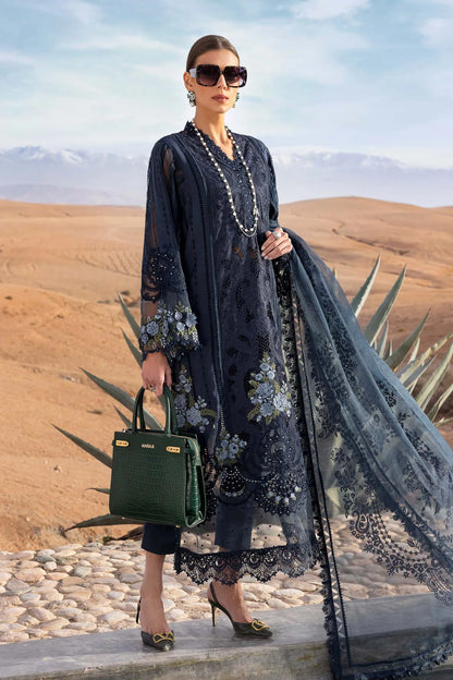 3 Piece Embroidered Lawn Suit | D-2504-B