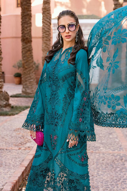 3 Piece Embroidered Dobby Lawn Suit | D-2513-B