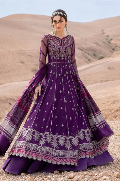 3 Piece Embroidered Net Suit | D-2507-B