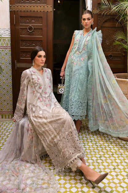 3 Piece Embroidered Lawn Suit | D-2514-B