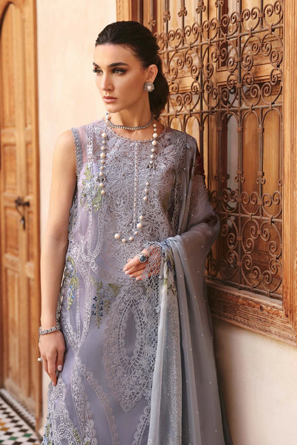3 Piece Embroidered Organza Suit | D-2509-B
