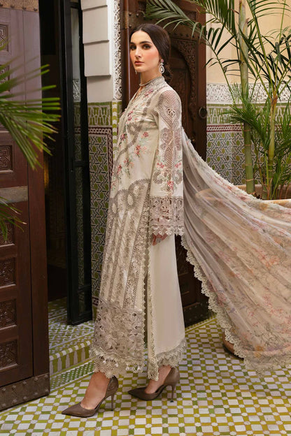 3 Piece Embroidered Lawn Suit | D-2514-B