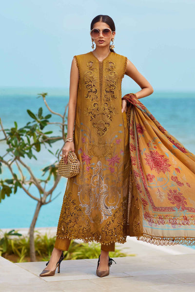 Mustard 3 Piece Embroidered Lawn Suit