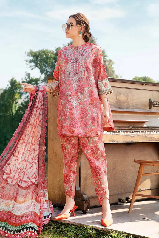 Buy MPT-2513-A Printed Lawn Suit | 3-Piece Unstitched – Tayaba Fashion