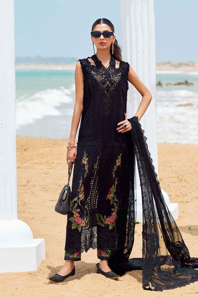 Black 3 Piece Embroidered Lawn Suit