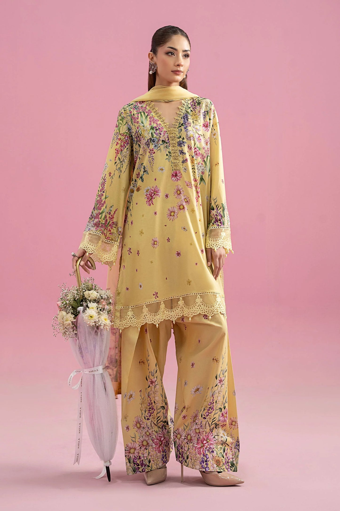 3 Piece Embroidered Lawn Suit | MPS-2603-A