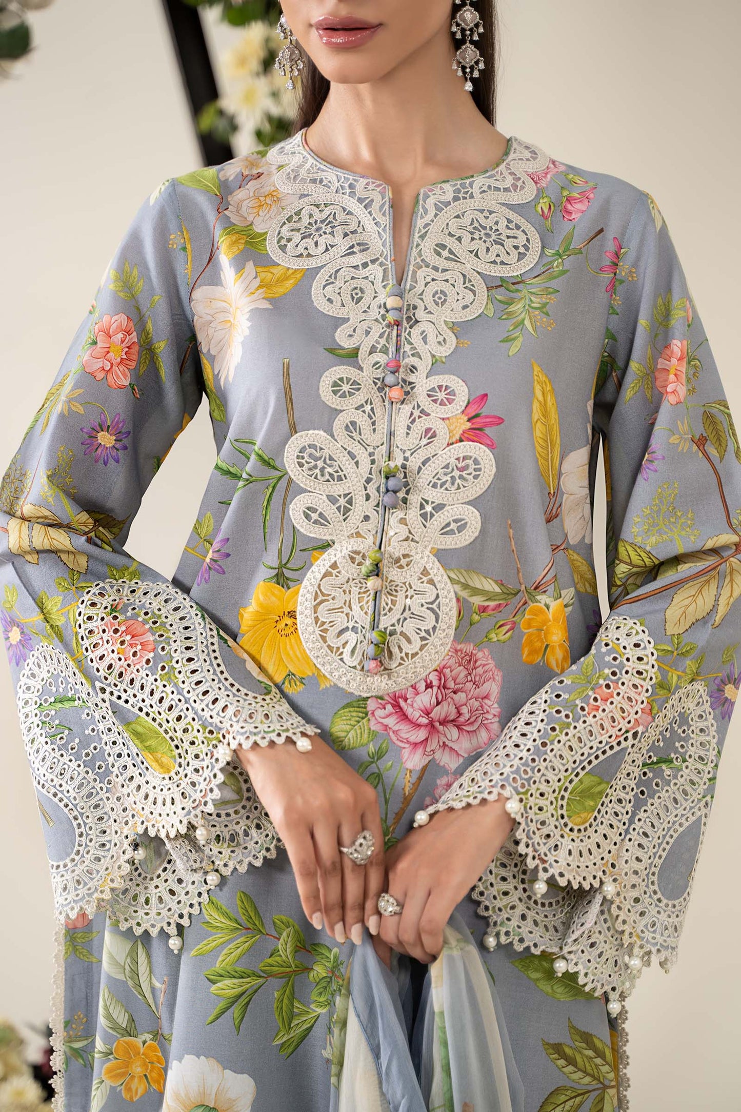 3 Piece Embroidered Lawn Suit | MPS-2604-A
