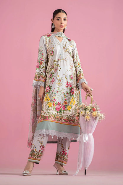 3 Piece Embroidered Lawn Suit | MPS-2605-B