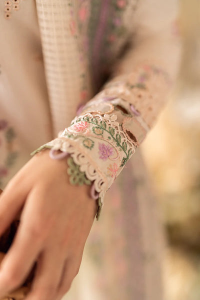 Ivory Chikankari Embroidered Lawn Suit With Jacquard Dupatta