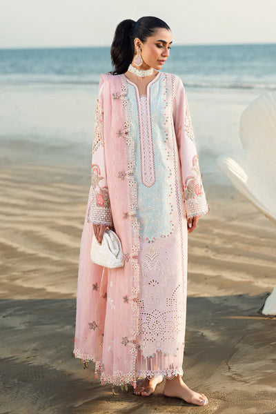 Pink Chikankari Embroidered Lawn Suit With Jacquard Dupatta