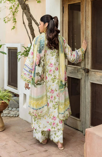 Elaf Printed Lawn 3 Piece Suit - ECD-5A GLADIOLUS GRACE - EL25PRN - Green - Summer Collection
