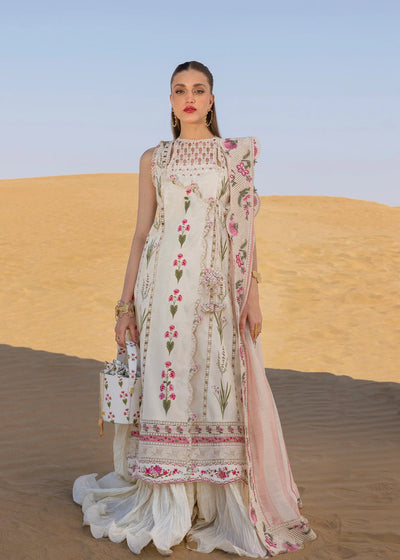 Off-White Floral Embroidered Lawn 3-Piece Suit