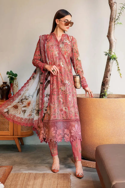 Purchase MPT-2508-A Printed Lawn Suit | 3-Piece Unstitched – Tayaba Fashion
